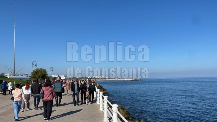 Vreme blândă la final de octombrie. Constănțenii au ieșit la promenadă. Video