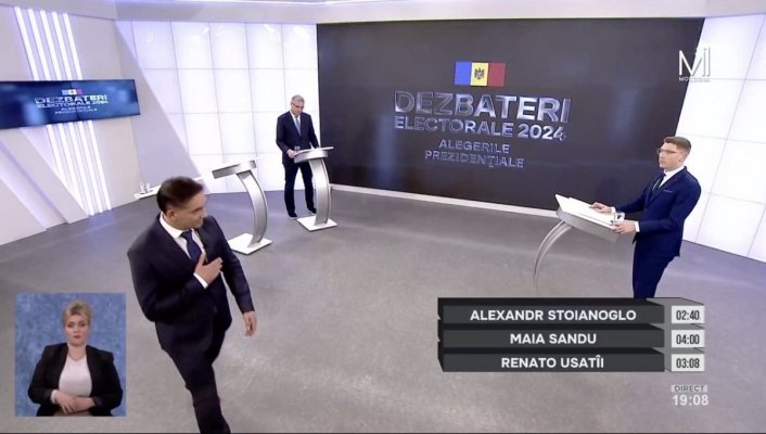 Scandal de proporții în Moldova, la ultima dezbatere înainte de prezidențiale. Video