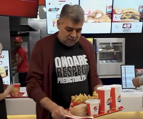 Marcel Ciolacu și-a făcut tricou cu „onoare, respect, predictibilitate“. Video
