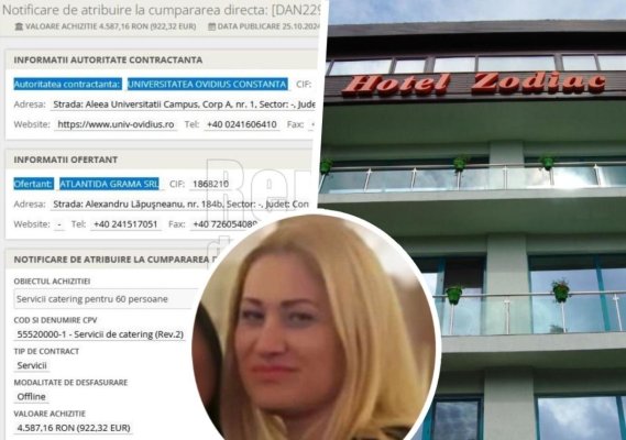 Avem dovada! Universitatea Ovidius pompează bani în Hotelul Zodiac, al Corinei Barbu 