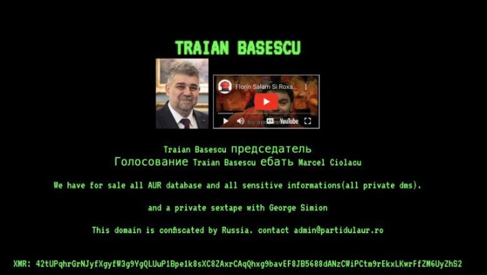 Site-ul partidului AUR a fost atacat de hackeri