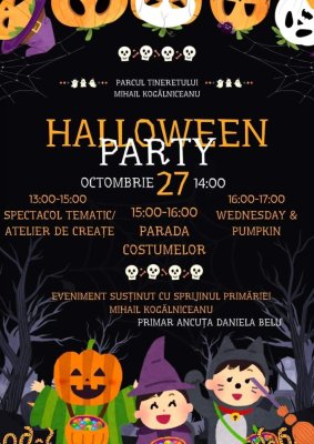 Primăria Mihail Kogălniceanu invită cetățenii la HALLOWEEN PARTY