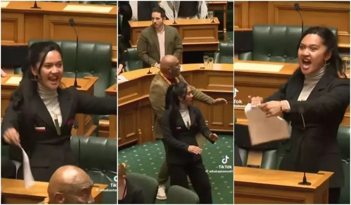 O deputată maori, haka în Parlamentul Noii Zeelande, în semn de protest faţă de o lege
