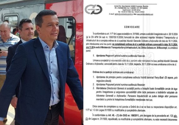 Grindeanu a dat undă verde Portului Constanța să cumpere de la CFR un terminal la Agigea