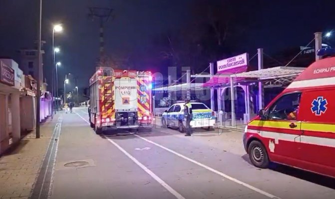 Alertă! Incendiu în bucătăria terasei Casa Românească. Video