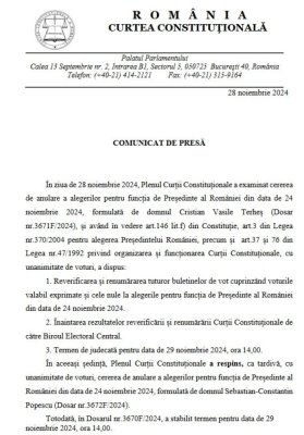 Oficial, de la CCR!  Se renumără toate buletinele de vot ale alegerilor prezidențiale, primul tur