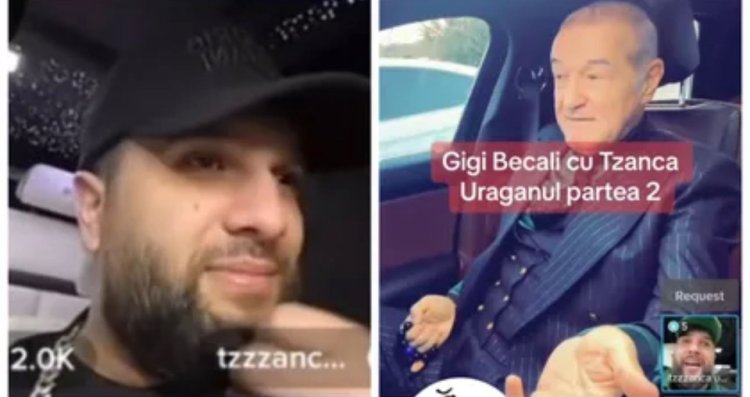 Gigi Becali și Tzancă Uraganu s-au confruntat în „tap-tapuri” pe TikTok. „Nu îți cunosc fața”. Video 