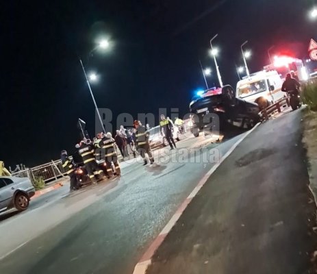 Accident ca-n filme pe podul de la Năvodari! Video