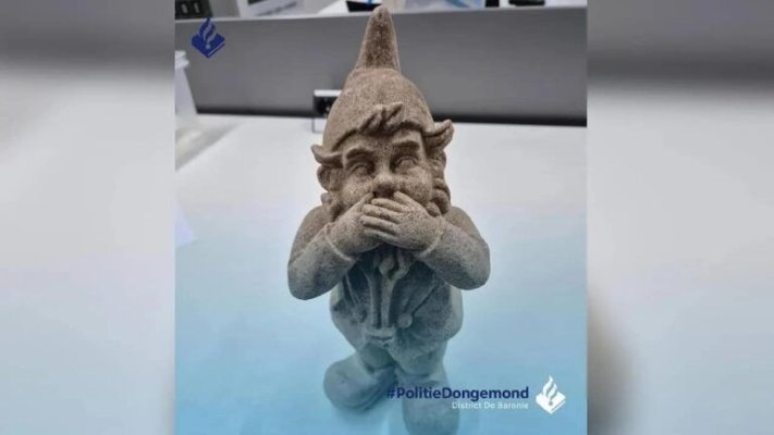 În timpul unei percheziţii antidrog, poliţia olandeză a găsit un pitic de grădină fabricat din ecstasy