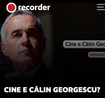 Anchetă Recorder! Marea manipulare. Cazul Călin Georgescu 