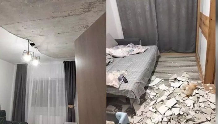 Tavanul unui bloc ANL s-a prăbușit la câțiva pași de pătuțul în care se afla un bebeluș