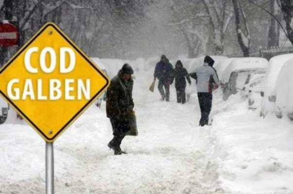 ANM a emis Cod Galben de ninsoare în 11 județe