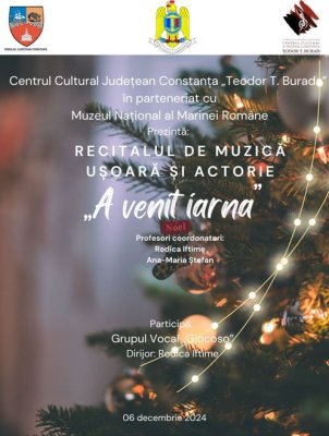 Evenimente culturale, de Crăciun, la Centrul Cultural Județean Constanța „Teodor T. Burada“