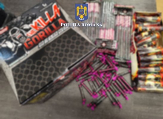 Captură periculoasă la Cernavodă. 108 articole pirotehnice descoperite de polițiști în portbagaj