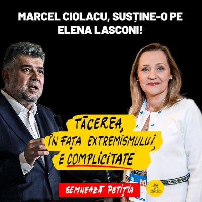 Petiție otrăvită, ambalată frumos: ”Marcele, susține-o pe Elena Lasconi!”