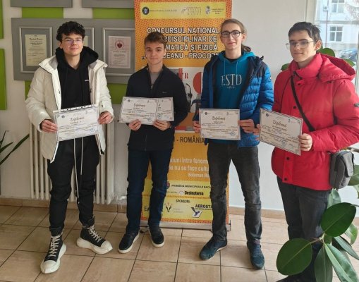 Elevi mirciști pe podium, la Concursul de matematică-fizică „Vrănceanu-Procopiu“ de la Bacău