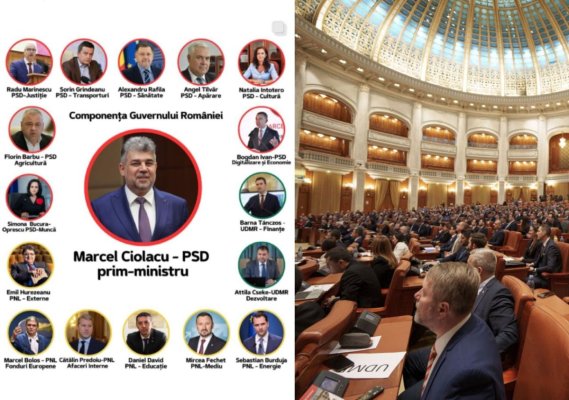 Guvernul Ciolacu 2 a primit votul de învestitură în Parlament. Video