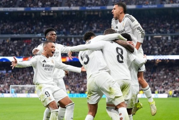 Fotbal: Real Madrid încheie anul 2024 cu un succes pe Santiago Bernabeu