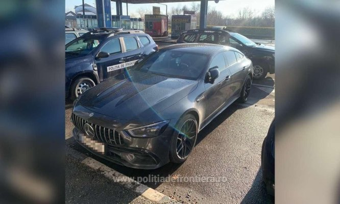 Un Mercedes de 83.000 de euro, furat din Austria, a fost confiscat de polițiștii de frontieră