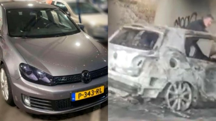  Mister total în jurul mașinii cu care hoții tezaurului dacic au fugit după jaful de la Muzeul Drents