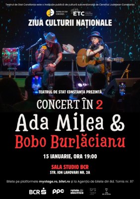 Concert Ada Milea & Bobo Burlăcianu organizat de Teatrul de Stat Constanța 
