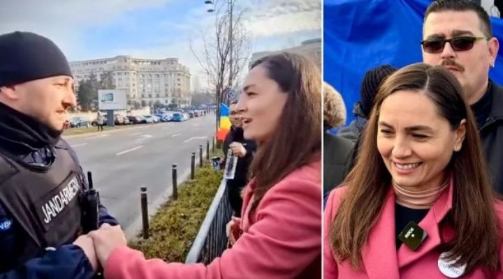 Președinta POT, fake news după protest. Cum a ajuns un jandarm ”susținător” al suveraniștilor