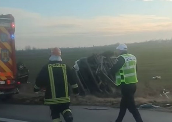 Accident înfiorător pe autostrada A1, cu șapte autoturisme implicate
