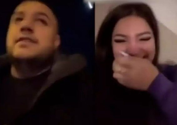 Influencerul care a agresat o femeie pe stradă, în urma unei provocări pe TikTok, s-a predat la Poliție
