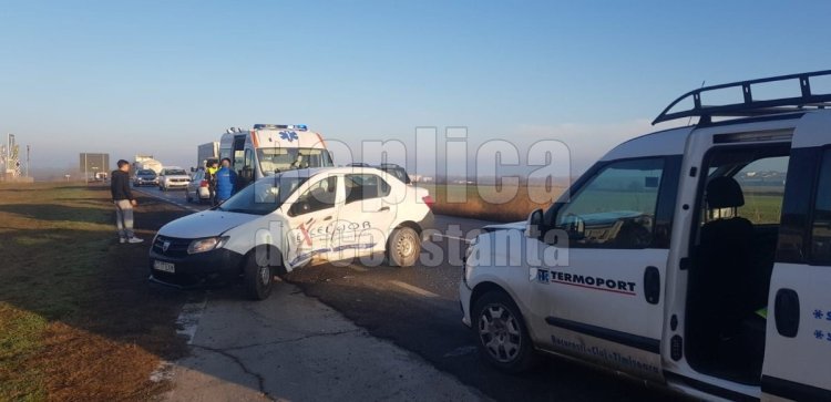 Accident rutier pe varianta Ovidiu. Victima a fost transportată la spital