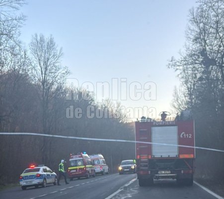 Accident cu două mașini, în pădurea Babadag