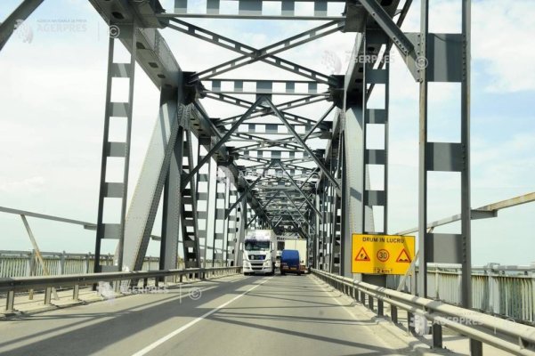 Din 8 ianuarie vor fi reluate reparaţiile la Podul Giurgiu-Ruse, pe partea bulgară