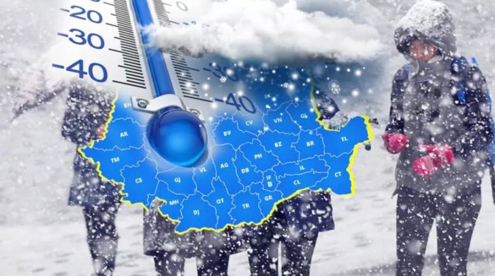 Un val de aer polar lovește România. Vezi unde s-au înregistrat -17,5 grade 