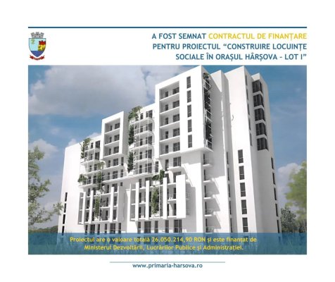 Hârșova investește în viitor: Proiectul “Construire Locuințe Sociale – Lot I” a fost lansat oficial