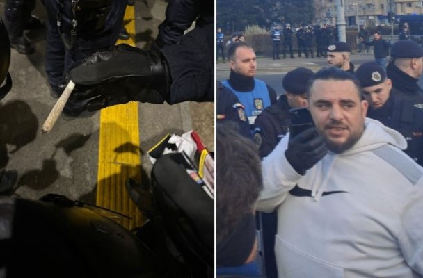 Bărbatul care a forțat cordonul de jandarmi, la protestul susținătorilor lui Georgescu, prins cu droguri asupra sa