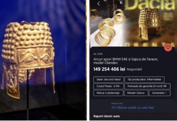 Cum a apărut pe OLX tezaurul dacic furat de la Muzeul Drents