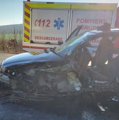 Accident rutier între două autocamioane și două mașini, la Stupina; sunt 9 victime. Video