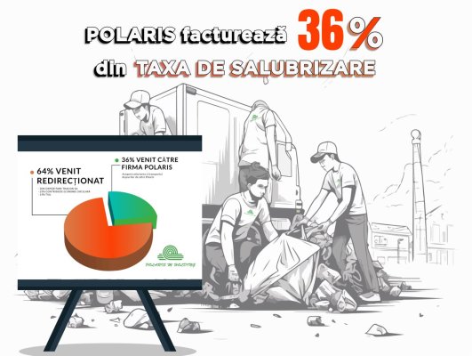 Bine de știut! Polaris nu încasează întreaga sumă aferentă taxei de salubritate