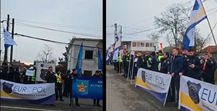 Peste 100 de polițiști protestează la Vama Sculeni - Guvernul le-a tăiat salariile tocmai celor care fac munca mai grea