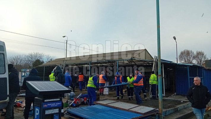 Primăria Constanța a băgat buldozerul în afacerile din Bazarul Gorbaciov. Video