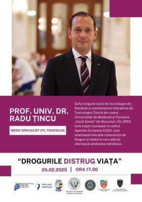 Primăria Hârșova invitație la conferința ”Drogurile distrug viața”