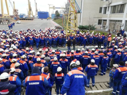 Protestul de la Șantierul Damen Mangalia se mută la Ministerul Economiei!
