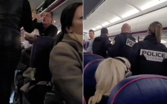 Doi români au fost evacuați dintr-un avion Wizz Air. Unul fuma în toaletă, celălalt era beat
