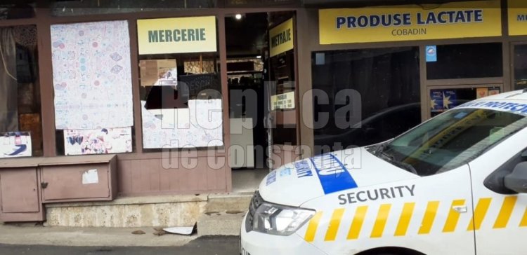 Un bărbat cu probleme psihice a spart geamul unui magazin cu un bolovan, în Tomis 3! Video