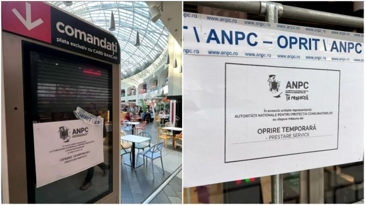 ANPC a închis magazinul Auchan din AFI Cotroceni şi toate restaurantele din zona de food court