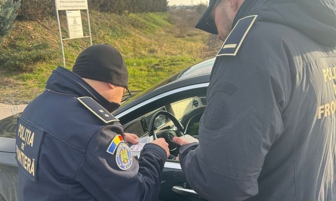 Ucrainean prins conducând cu permis de conducere fals, de polițiștii de frontieră