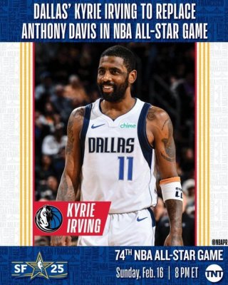 Kyrie Irving, selectat în locul lui Anthony Davis pentru All-Star Game