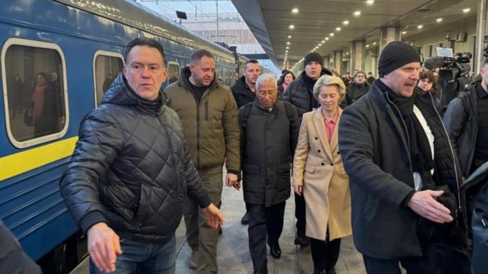 Ursula von der Leyen și Antonio Costa sunt la Kiev: 