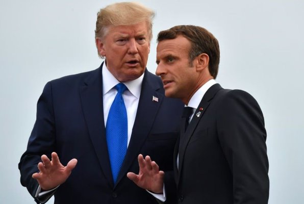 Macron a discutat cu Trump înaintea începerii summitului informal de la Paris