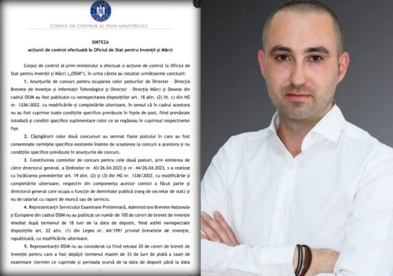 Vezi ce nereguli a găsit Corpul de Control al guvernului la OSIM-ul condus de Șerbănescu 