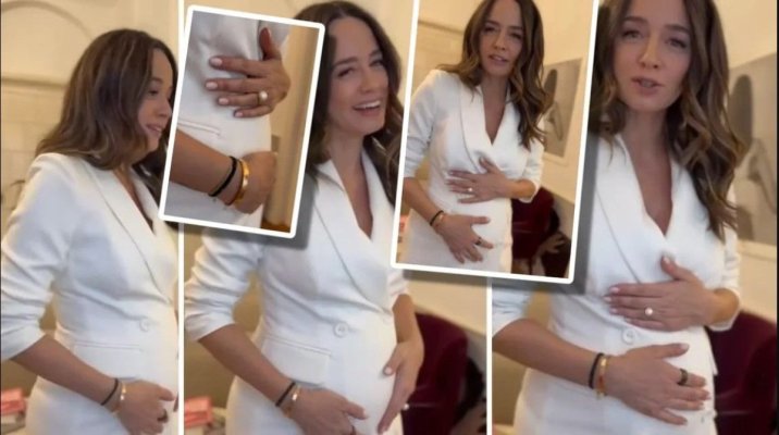 Andreea Raicu şi-a postat „burtica de gravidă” pe Instagram la 47 de ani